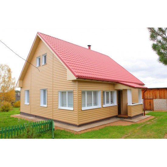 САЙДИНГ БЛОК-ХАУС ПРЕСТИЖ ЗОЛОТИСТЫЙ ВН-03 3000х222мм АЛЬТА-ПРОФИЛЬ