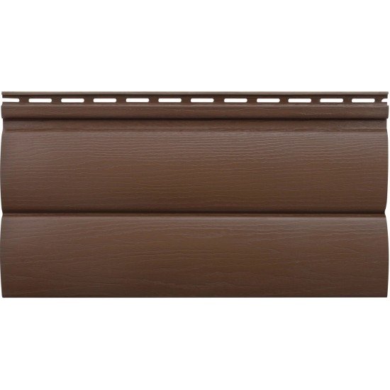 САЙДИНГ АКРИЛОВЫЙ БЛОК-ХАУС ПРЕМИУМ ОРЕХ ТЕМНЫЙ ВН-03 3100х222мм АЛЬТА-ПРОФИЛЬ