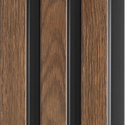 СТЕНОВАЯ РЕЕЧНАЯ ПАНЕЛЬ ОРЕХ ТЕМНЫЙ 2950х120мм 3D-PROF M (COMFORT)