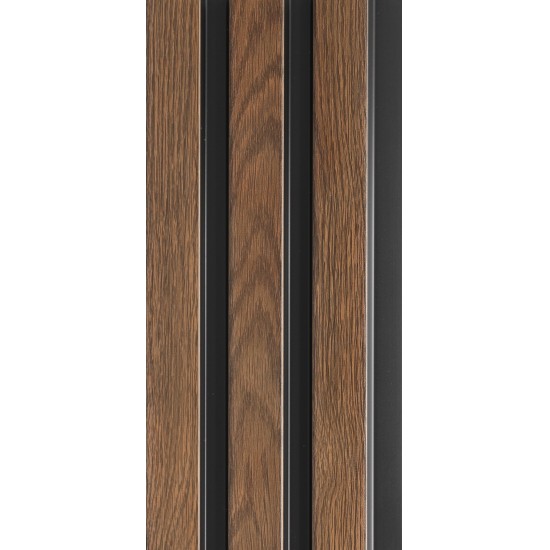СТЕНОВАЯ РЕЕЧНАЯ ПАНЕЛЬ ОРЕХ ТЕМНЫЙ 2950х120мм 3D-PROF M (COMFORT)