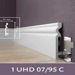 ПЛИНТУС НАПОЛЬНЫЙ ДЮРОПОЛИМЕРНЫЙ UHD 07/95С 2000х95мм на клей/клипсу SOLID