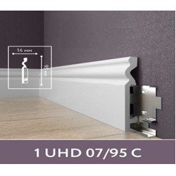 ПЛИНТУС НАПОЛЬНЫЙ ДЮРОПОЛИМЕРНЫЙ UHD 07/95С 2000х95мм на клей/клипсу SOLID