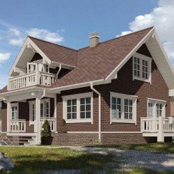 ФАСАДНАЯ БИТУМНАЯ ПЛИТКА РУБИНОВАЯ DOCKE BRICK PREMIUM