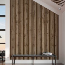 ПАНЕЛЬ СТЕНОВАЯ АКУСТИЧЕСКАЯ МДФ ПЕКАН TREND 2780х600х21мм (STELLA)