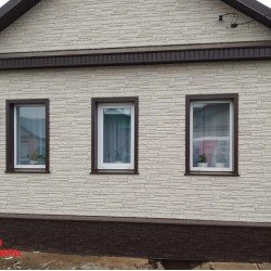 ФАСАДНАЯ ПАНЕЛЬ ГРАНД КАНЬОН ЭКО КОРИЧНЕВЫЙ 1040х420мм АЛЬТА-ПРОФИЛЬ