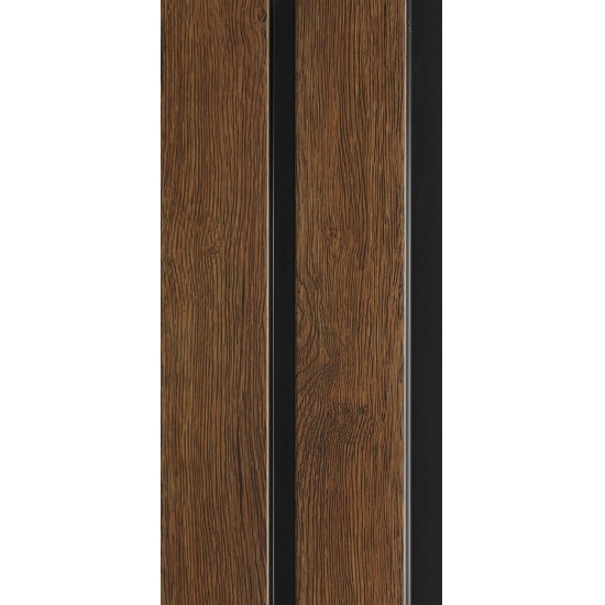 СТЕНОВАЯ РЕЕЧНАЯ ПАНЕЛЬ ОРЕХ ТЕМНЫЙ 2950х122мм 3D-PROF XXL (COMFORT)