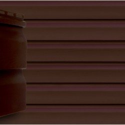 САЙДИНГ КОРАБЕЛЬНЫЙ БРУС ТЕМНЫЙ ДУБ АКРИЛОВЫЙ 3000х203мм GRAND-LINE SLIM