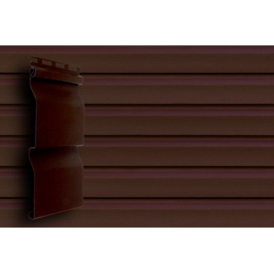 САЙДИНГ КОРАБЕЛЬНЫЙ БРУС ТЕМНЫЙ ДУБ АКРИЛОВЫЙ 3000х203мм GRAND-LINE SLIM