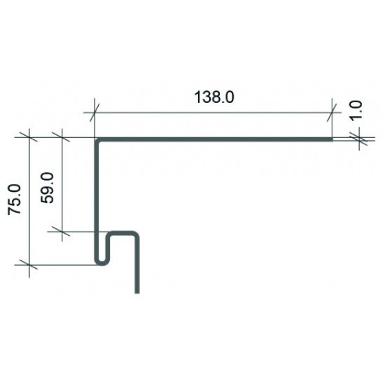 ОКОЛООКОННАЯ ПЛАНКА 138мм ГРАФИТОВАЯ 3,05м ДЛЯ САЙДИНГА Ю-ПЛАСТ