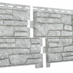 ФАСАДНАЯ ПАНЕЛЬ СЛАНЕЦ СВЕТЛО-СЕРЫЙ 2000х225мм СТОУН-ХАУС Ю-ПЛАСТ