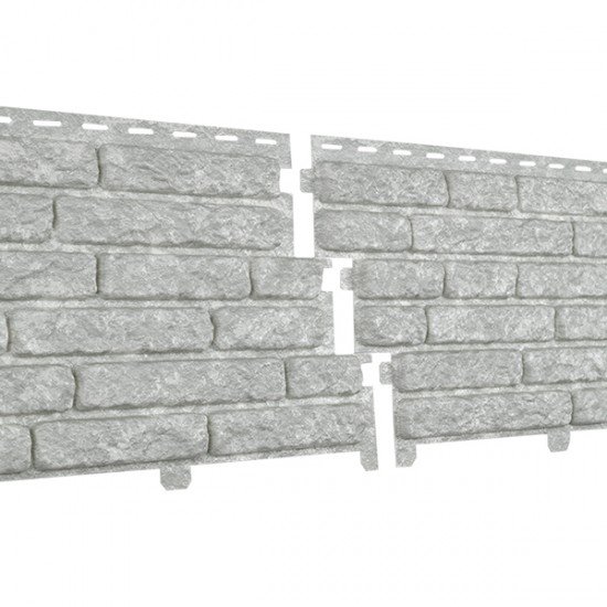 ФАСАДНАЯ ПАНЕЛЬ КВАРЦИТ СВЕТЛО-СЕРЫЙ 2000х250мм СТОУН-ХАУС Ю-ПЛАСТ