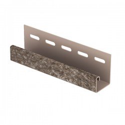 J-ПЛАНКА КВАРЦИТ КОРИЧНЕВЫЙ 3,05м ДЛЯ ФАСАДНЫХ ПАНЕЛЕЙ СТОУН-ХАУС Ю-ПЛАСТ