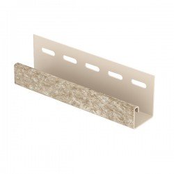 J-ПЛАНКА КВАРЦИТ СВЕТЛО-БЕЖЕВЫЙ 3,05м ДЛЯ ФАСАДНЫХ ПАНЕЛЕЙ СТОУН-ХАУС Ю-ПЛАСТ