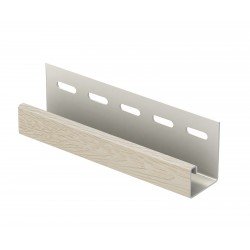 J-ПЛАНКА СЛОНОВАЯ КОСТЬ 3,05м ДЛЯ ФАСАДНЫХ ПАНЕЛЕЙ ХОКЛА S-LOCK Ю-ПЛАСТ