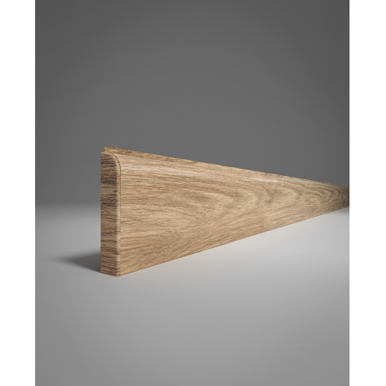 ПЛИНТУС НАПОЛЬНЫЙ ИЗ ВСПЕНЕННОГО ПВХ ДУБ МОККА 204 2200х80мм COMFORT