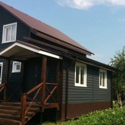 САЙДИНГ КОРАБЕЛЬНЫЙ БРУС ГРАФИТ АКРИЛОВЫЙ 3000х203мм GRAND-LINE SLIM