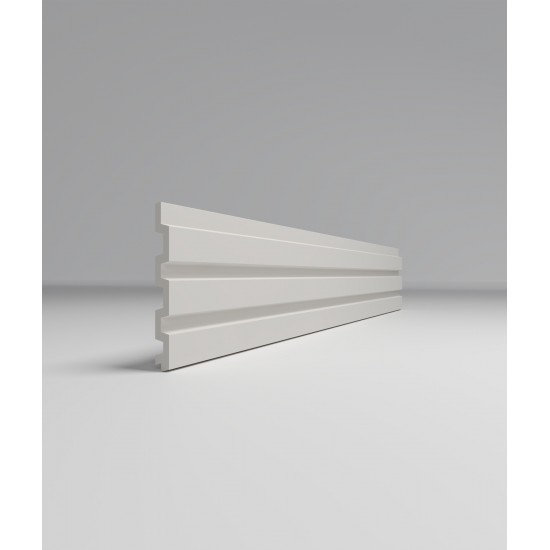 СТЕНОВАЯ РЕЕЧНАЯ ПАНЕЛЬ БЕЛАЯ 2950х120мм 3D-PROF M (COMFORT)