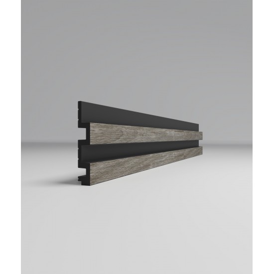 СТЕНОВАЯ РЕЕЧНАЯ ПАНЕЛЬ ДУБ СЕРЫЙ 2950х122мм 3D-PROF XL (COMFORT)