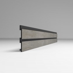 СТЕНОВАЯ РЕЕЧНАЯ ПАНЕЛЬ ЛОФТ СВЕТЛО-СЕРЫЙ 2950х122мм 3D-PROF XXL (COMFORT)