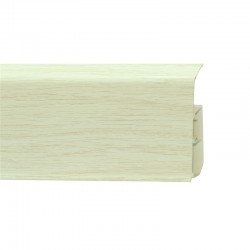 ПЛИНТУС НАПОЛЬНЫЙ ПЛАСТИКОВЫЙ ДУБ БЕЛЫЙ 321 2200х80мм WINART