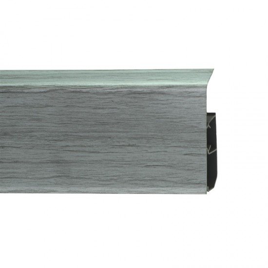 ПЛИНТУС НАПОЛЬНЫЙ ПЛАСТИКОВЫЙ СЕРЕБРИСТЫЙ ЖЕМЧУГ 333 2200х80мм WINART