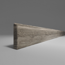 ПЛИНТУС НАПОЛЬНЫЙ ИЗ ВСПЕНЕННОГО ПВХ ДУБ ПЕПЕЛЬНЫЙ 401 2200х80мм COMFORT