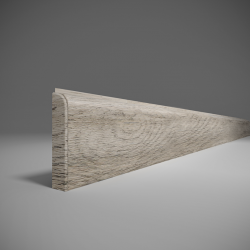 ПЛИНТУС НАПОЛЬНЫЙ ИЗ ВСПЕНЕННОГО ПВХ ДУБ СЕРЫЙ 406 2200х80мм COMFORT