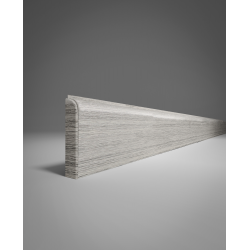 ПЛИНТУС НАПОЛЬНЫЙ ИЗ ВСПЕНЕННОГО ПВХ ЯСЕНЬ СЕРЫЙ 421 2200х80мм COMFORT