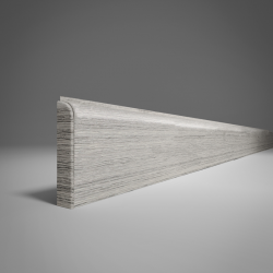 ПЛИНТУС НАПОЛЬНЫЙ ИЗ ВСПЕНЕННОГО ПВХ ЯСЕНЬ СЕРЫЙ 421 2200х80мм COMFORT