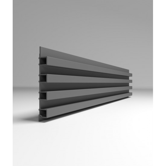 СТЕНОВАЯ РЕЕЧНАЯ ПАНЕЛЬ АНТРАЦИТ 2950х173мм 3D-PROF L (COMFORT)