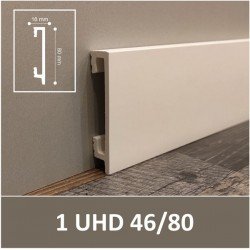 ПЛИНТУС НАПОЛЬНЫЙ ДЮРОПОЛИМЕРНЫЙ UHD 46/80 2400х80мм на клей SOLID