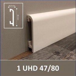 ПЛИНТУС НАПОЛЬНЫЙ ДЮРОПОЛИМЕРНЫЙ UHD 47/80 2400х80мм на клей SOLID