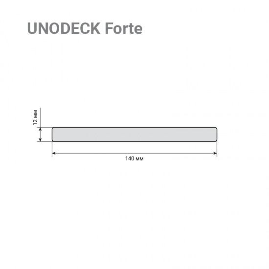 ЗАБОРНАЯ ДОСКА ДПК UNODECK FORTE ГРАФИТ 3,0х0,14м (RUSDECKING)
