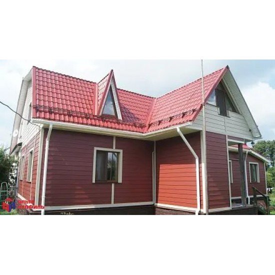 САЙДИНГ АКРИЛОВЫЙ КОРАБЕЛЬНЫЙ БРУС КИРПИЧНЫЙ 3660х230мм КАНАДА ПЛЮС ПРЕМИУМ АЛЬТА-ПРОФИЛЬ