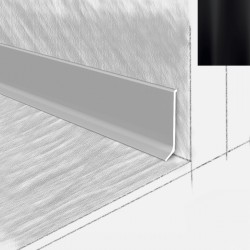 ПЛИНТУС НАПОЛЬНЫЙ АЛЮМИНИЕВЫЙ Н60 ЧЕРНЫЙ 2500х60мм КТМ