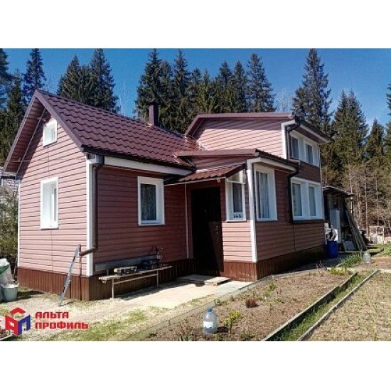 САЙДИНГ АКРИЛОВЫЙ КОРАБЕЛЬНЫЙ БРУС КРАСНО-КОРИЧНЕВЫЙ 3660х230мм КАНАДА ПЛЮС ПРЕМИУМ АЛЬТА-ПРОФИЛЬ