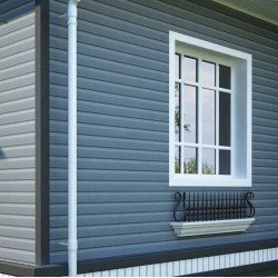 САЙДИНГ КОРАБЕЛЬНЫЙ БРУС ГОЛУБОЙ 3000х203мм GRAND-LINE SLIM