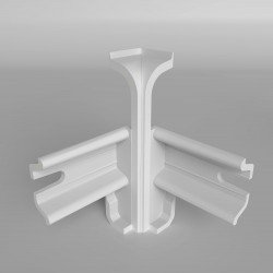 УГОЛ ВНУТРЕННИЙ БЕЛЫЙ 001 ДЛЯ ПЛИНТУСА COMFORT (флоупак-2шт.)