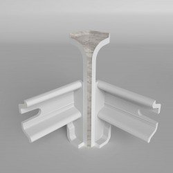 УГОЛ ВНУТРЕННИЙ ДУБ АЙСБЕРГ 081 ДЛЯ ПЛИНТУСА COMFORT (флоупак-2шт.)