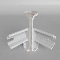 УГОЛ ВНУТРЕННИЙ ДУБ ПАТИНА 084 ДЛЯ ПЛИНТУСА COMFORT (флоупак-2шт.)