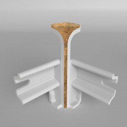 УГОЛ ВНУТРЕННИЙ ДУБ ИМПЕРСКИЙ 100 ДЛЯ ПЛИНТУСА COMFORT (флоупак-2шт.)