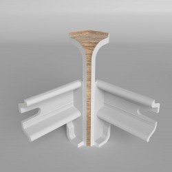 УГОЛ ВНУТРЕННИЙ ДУБ МОККА 204 ДЛЯ ПЛИНТУСА COMFORT (флоупак-2шт.)