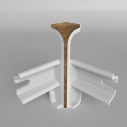 УГОЛ ВНУТРЕННИЙ ДУБ ТЕМНЫЙ 217 ДЛЯ ПЛИНТУСА COMFORT (флоупак-2шт.)