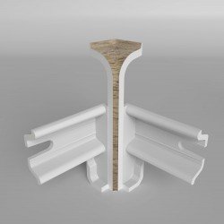 УГОЛ ВНУТРЕННИЙ ДУБ КАПУЧИНО 219 ДЛЯ ПЛИНТУСА COMFORT (флоупак-2шт.)