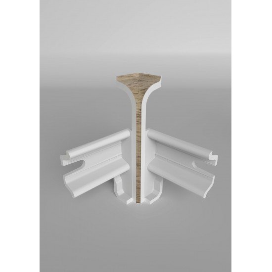 УГОЛ ВНУТРЕННИЙ ДУБ КАПУЧИНО 219 ДЛЯ ПЛИНТУСА COMFORT (флоупак-2шт.)