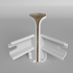 УГОЛ ВНУТРЕННИЙ ДУБ РУСТИК 220 ДЛЯ ПЛИНТУСА COMFORT (флоупак-2шт.)