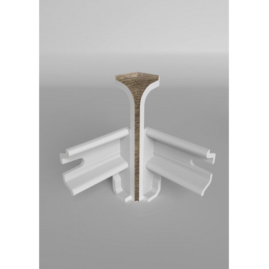 УГОЛ ВНУТРЕННИЙ ДУБ РУСТИК 220 ДЛЯ ПЛИНТУСА COMFORT (флоупак-2шт.)