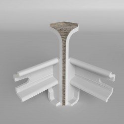 УГОЛ ВНУТРЕННИЙ ДУБ ПЕПЕЛЬНЫЙ 401 ДЛЯ ПЛИНТУСА COMFORT (флоупак-2шт.)