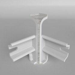 УГОЛ ВНУТРЕННИЙ ЯСЕНЬ СЕРЫЙ 421 ДЛЯ ПЛИНТУСА COMFORT (флоупак-2шт.)