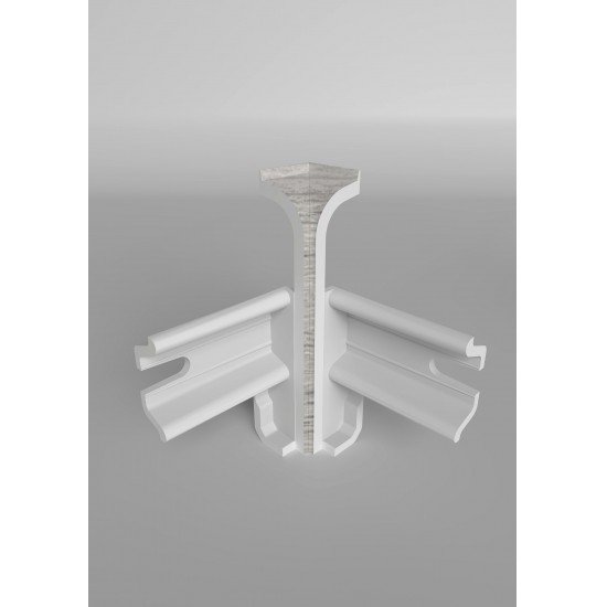 УГОЛ ВНУТРЕННИЙ ЯСЕНЬ СЕРЫЙ 421 ДЛЯ ПЛИНТУСА COMFORT (флоупак-2шт.)